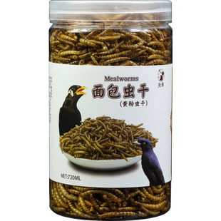 天寿八哥鸟食面包虫干罐装鸟吃营养零食黄粉虫干仓鼠乌龟画眉鹩哥