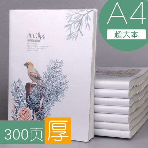a4胶套加厚学生笔记本简约横线