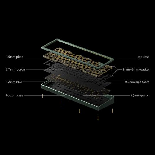 MOMOKA外设 ZOO65客制化机械键盘 Gasket结构热插拔套件CNC铝坨坨