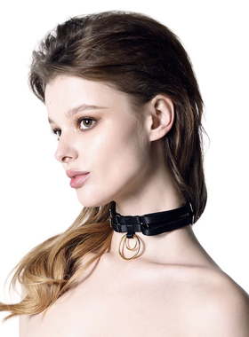 Aphrodite 朋克哥特风choker黑色红色金属链条辣妹性感锁骨链颈链