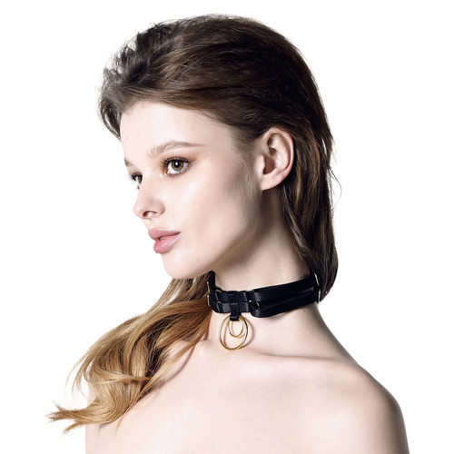 Aphrodite 朋克哥特风choker黑色红色金属链条辣妹性感锁骨链颈链