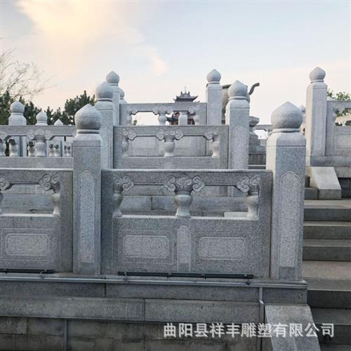 护栏石栏杆汉白玉石雕栏板镂空大理石庭院别墅河道雕花厂家供应