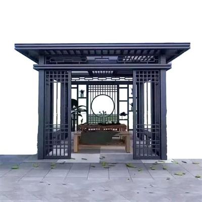 不锈钢造型景观亭子雕塑设计深化图纸大型不锈钢景观异形雕塑