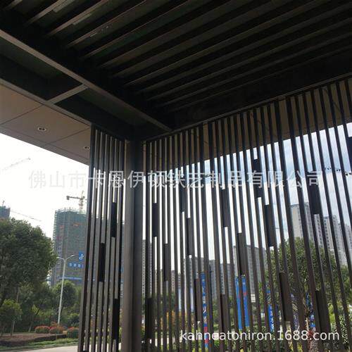 创意景观钢结构长廊铁艺不锈钢凉亭铝廊架屏风格栅厂家加工安装