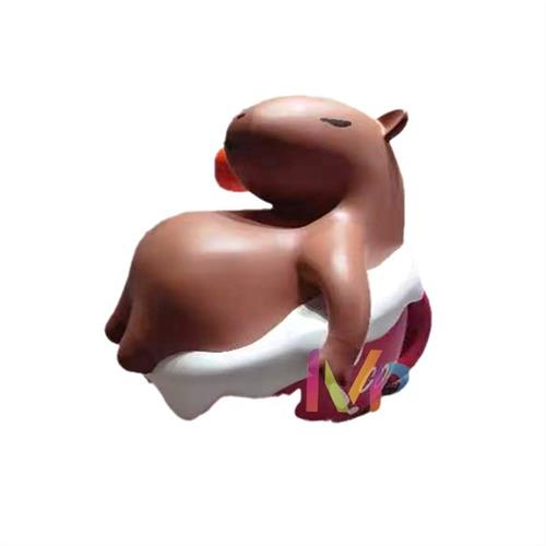 公司制作卡通豚鼠玻璃钢摆件商业美陈豚鼠雕塑景观小品豚鼠