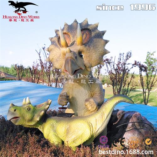 景区商场游乐园恐龙园摆设装饰仿真恐龙模型仿真卡通盖章龙模型.