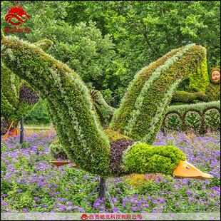 仿真动物绿雕仿生植物造型雕塑定制宁夏园林美陈绿色雕塑