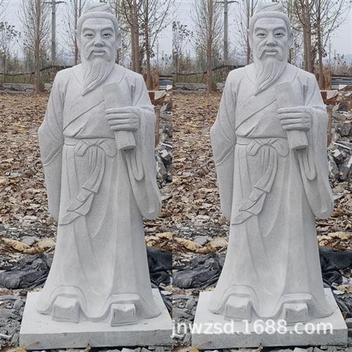 宗祠石刻古人雕塑图片景区古代人物石雕仿古石人制作价格