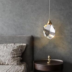 后现代创意客厅吊灯餐厅吧台咖啡厅床头卧室设计师全铜水晶小吊灯
