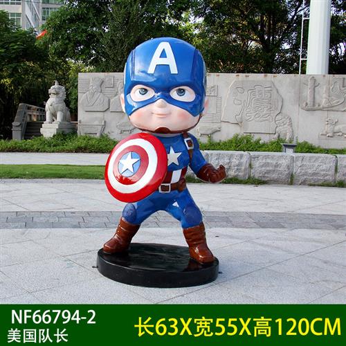 户外玻璃钢蜘蛛侠雕塑漫威钢铁侠商场影院机器猫网红门店装饰摆件