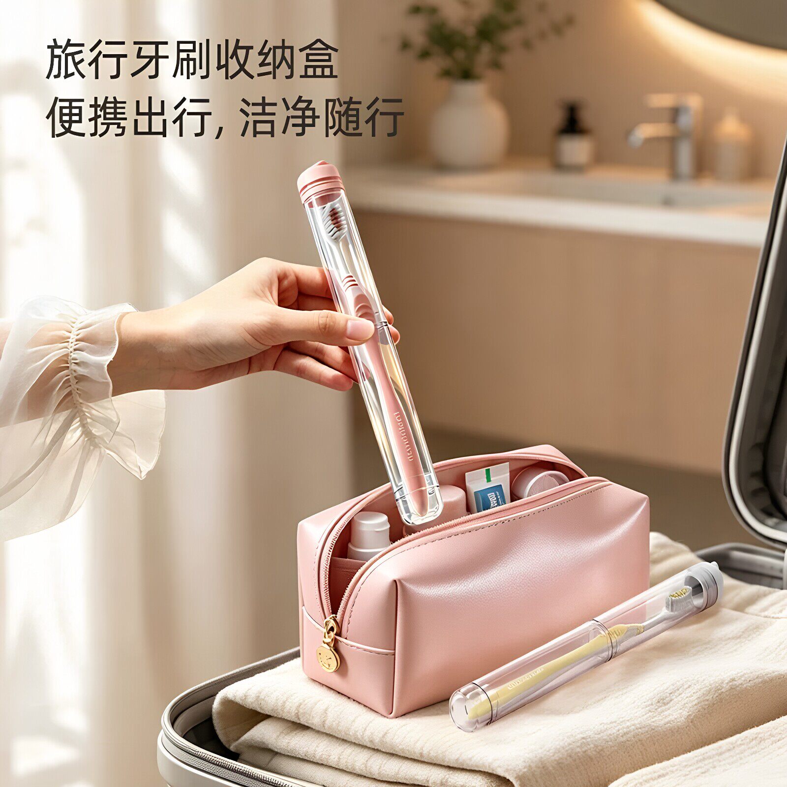 旅行牙刷收纳盒便携式透