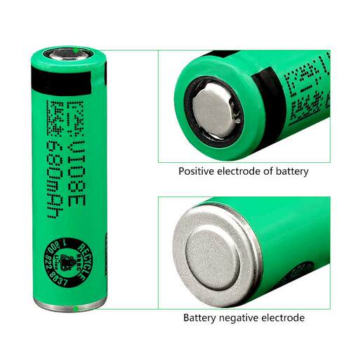 清货平头US14500 680mAh 3.7V锂电池电动牙刷仪器仪表锂电点焊片