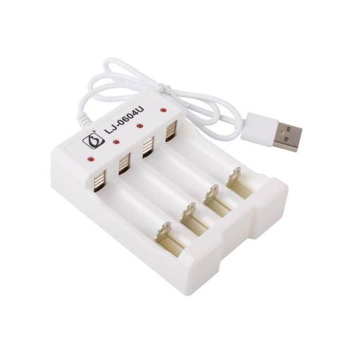 USB 5号电池充电器 AAA7号 1.2v镍镉镍氢电池四槽4位