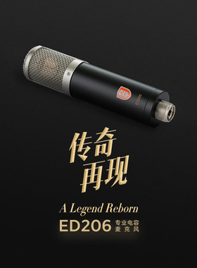 EDMiCN原飞乐 ED206大振膜电容麦克风专业录音直播话筒配音套装