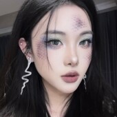 新款 海 女儿海洋妆容道具美人鱼龙鳞纹身贴模板面部绘画创意妆女