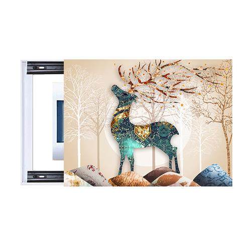 钢化玻璃电表箱装饰画可推拉弱电箱网线盒电源总开关盒遮挡画超薄