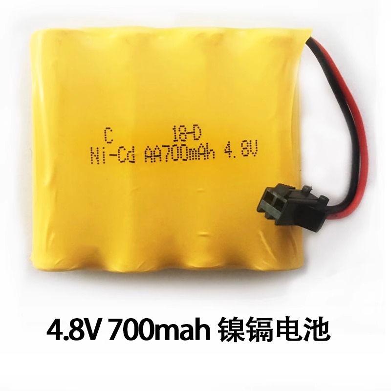 玩具遥控车4.8v700mah可充电电池组5号电池组 NI-CD SM接口充电线
