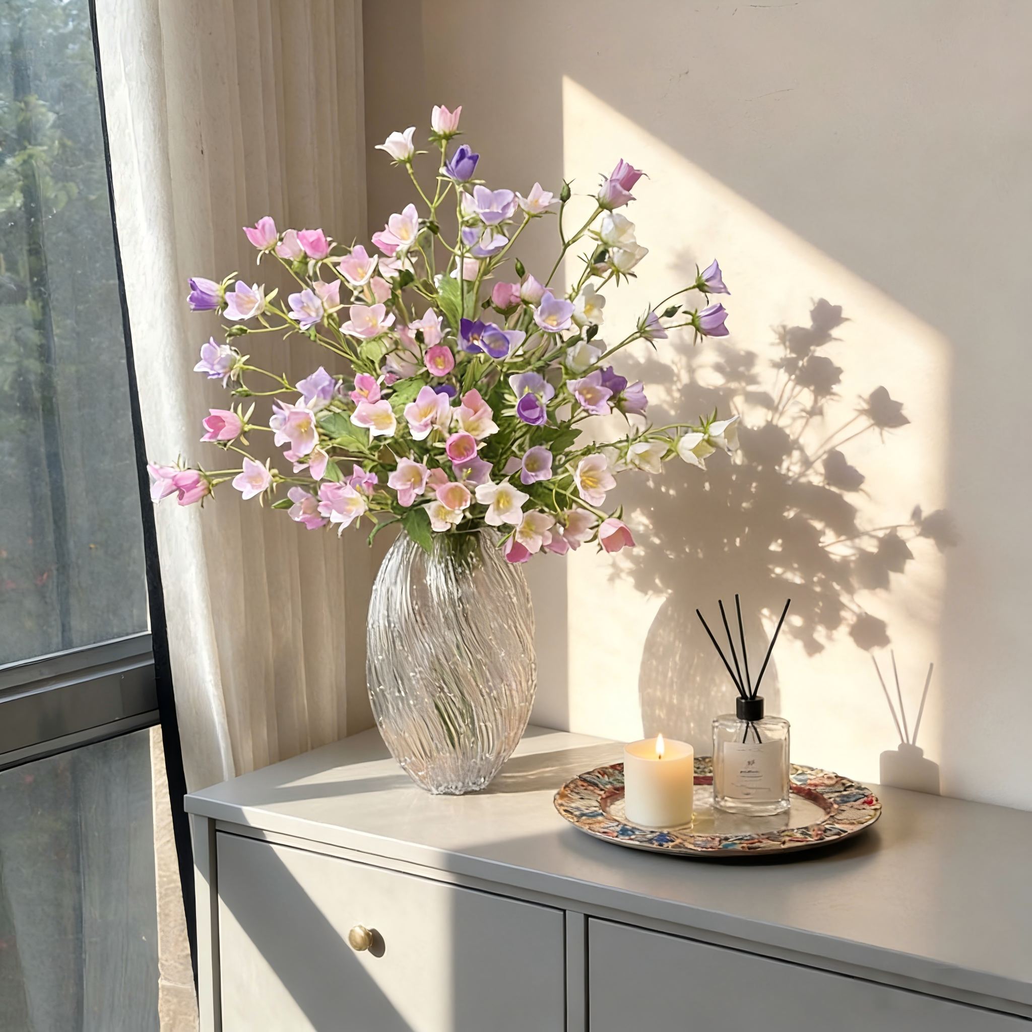 风铃轻奢现代长枝铃兰仿真花假花摆设客厅餐桌装饰品家居摆件,家居饰品,仿真花/假花,淘宝优惠券,粉丝福利购,淘宝优惠卷