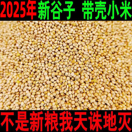 黄谷子鸟粮带壳喂鸡鹦鹉鸟食带壳小米新粮种子粮玄凤虎皮饲料种籽