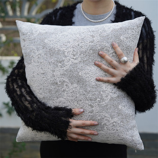 『法式』黑白花纹抱枕套轻奢靠枕客厅沙发现代简约高级感靠背垫