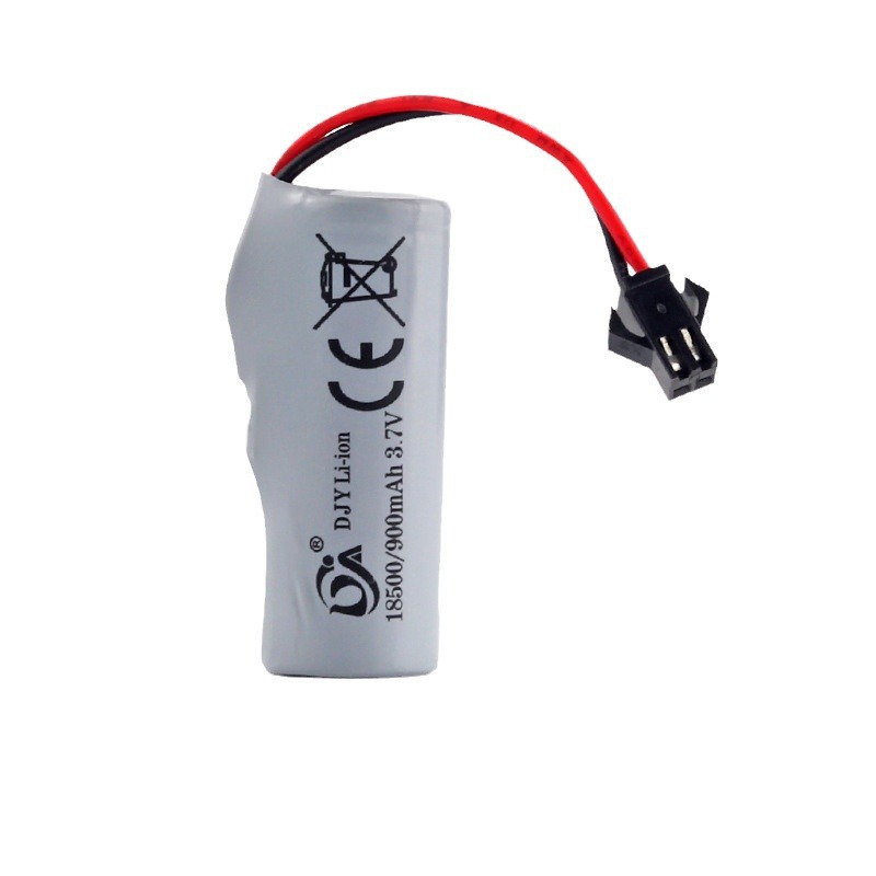 18500锂电池3.7v 900mAh带保护板SM-2p端口线充电电池 SM接口实容