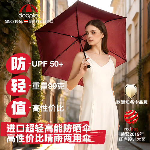 doppler抗风9级99克超轻晴雨伞