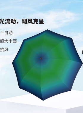 doppler原装进口雨伞女八骨大号伞折叠便携 全自动三折遮阳渐变色