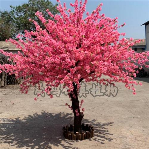 游乐园仿真桃花树婚庆假桃花树布景装饰影视假桃花树景观道具
