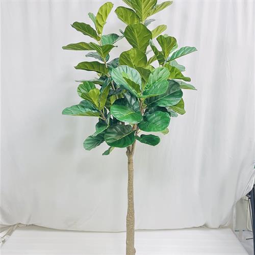 外贸仿真琴叶榕盆栽仿真绿植北欧风琴叶榕出口拆装款假树盆景