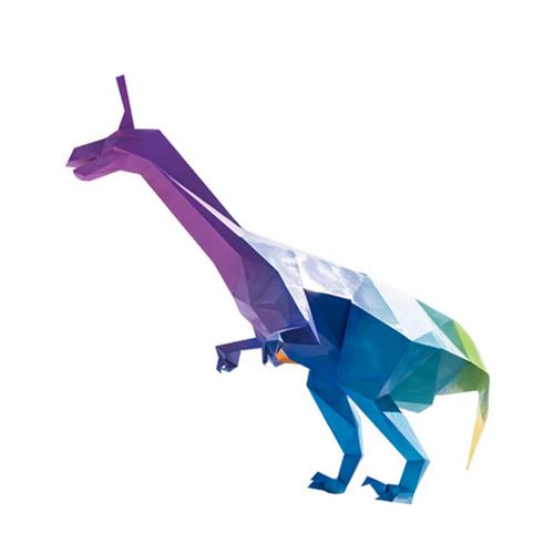 玻璃钢卡通动物几何形恐龙造型雕塑景观雕像商业居家装饰模型摆件