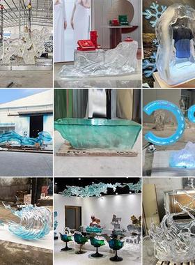 环氧透明树脂工艺品厂家定制酒店别墅创意大型雕塑软装饰艺术摆件