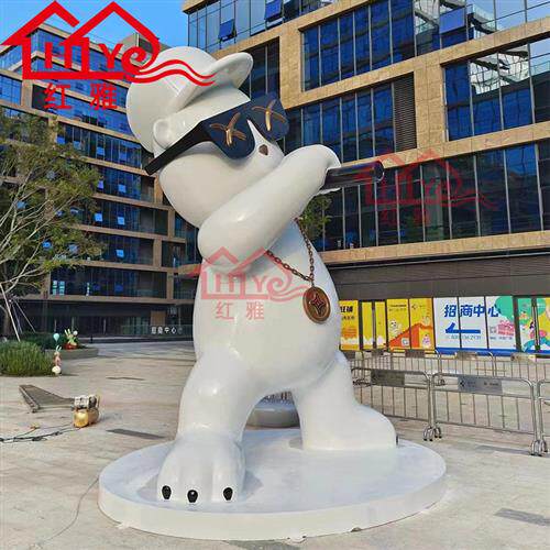 玻璃钢大型IP卡通雕塑城市景观摆件商场美陈形象公仔户外广场装饰