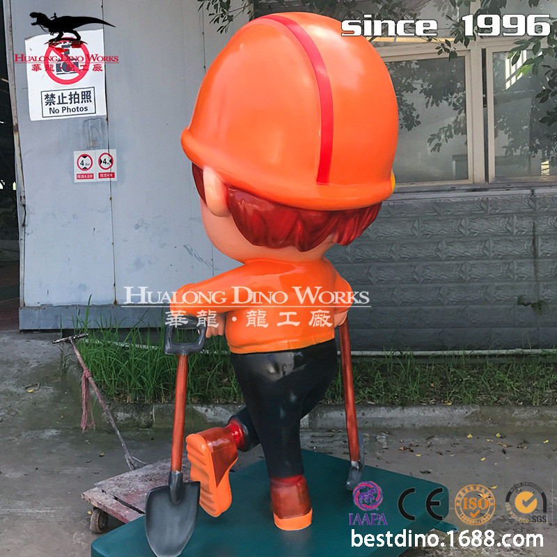 春节狂欢玻璃钢模型生产厂家制作年各类吉祥物摆件卡通玩偶