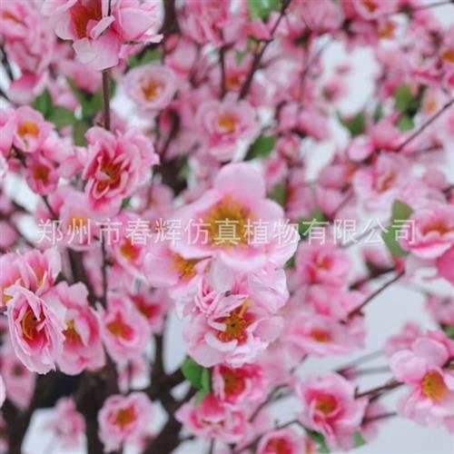 仿真桃花树商场装饰盆栽摆件仿真桃花树酒店装饰仿真红桃花树