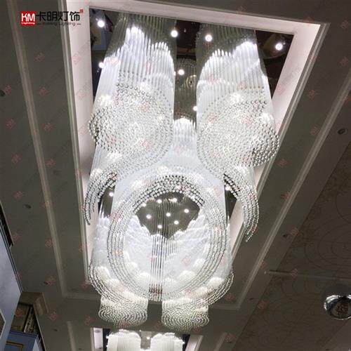 现货异形大水晶灯工程灯酒店大堂宴会厅会所售楼中心复式别墅豪华
