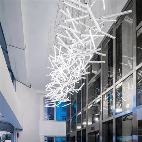 酒吧大厅售楼部灯具照明商场过道灯定制异形设计玻璃会所灯饰厂家