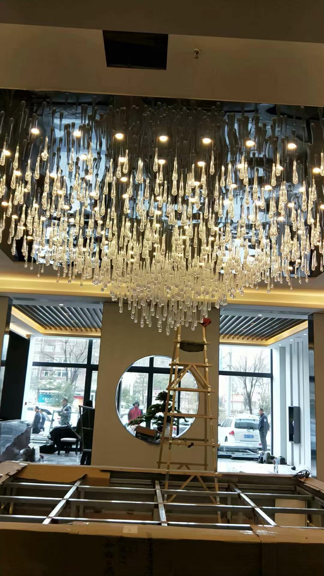 酒店别墅售楼部沙盘区吊灯手工琉璃清光水滴吊灯工程灯具厂家直销
