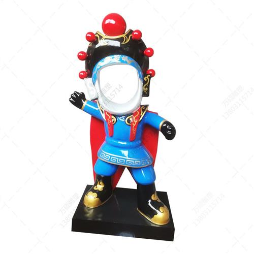 玻璃钢卡通彩绘戏剧戏曲人物雕塑京剧粤剧卡通人偶戏剧院装饰摆件