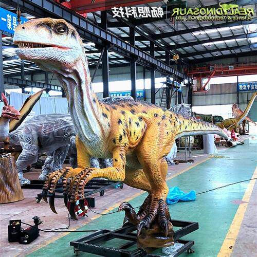 电动硅胶机械仿真迅猛龙模型恐龙主题恐龙园仿真恐龙定制厂家