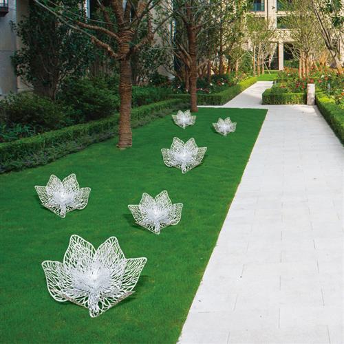 户外不锈钢玫瑰花雕塑花园摆件庭院大型花朵镂空公园景观装饰摆饰