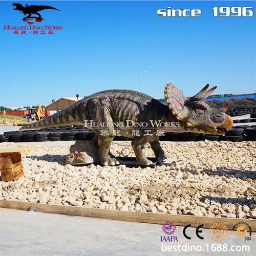 仿真三角龙模型仿真恐龙机械产品恐龙园博物馆展览自贡恐龙工厂.