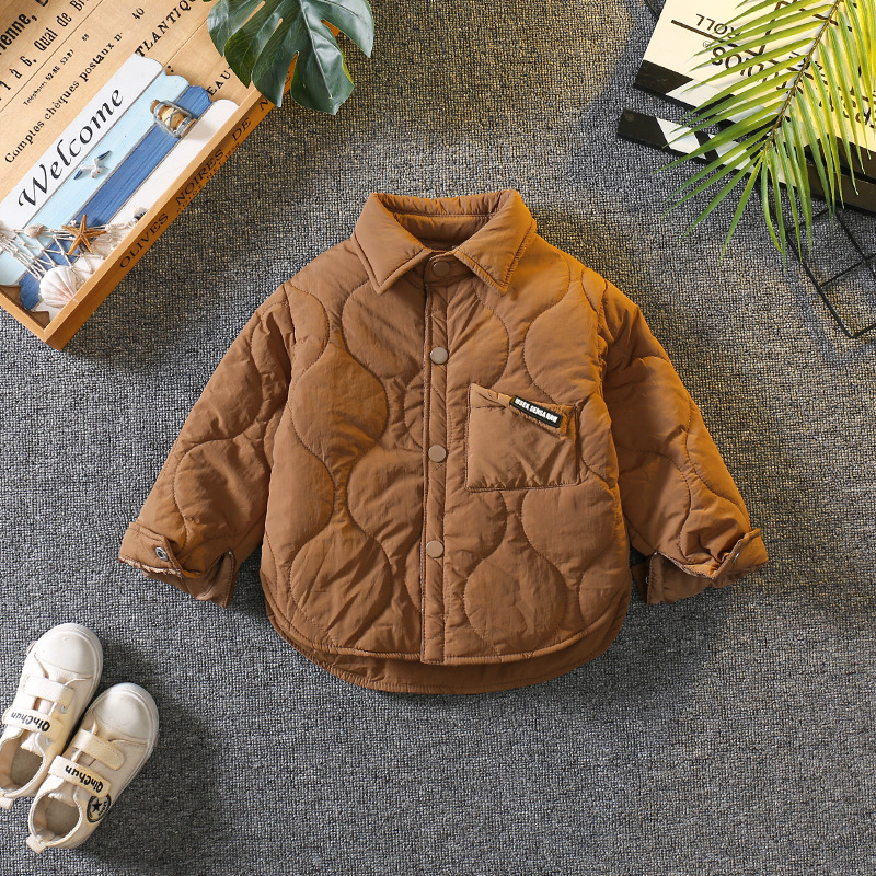 男童薄棉外套秋冬季保暖棉衣儿童冬装新款抗寒衣服帅气炸街潮宽松