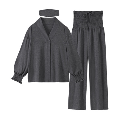 送发带莫代尔孕妇睡衣女春秋凉感哺乳月子服夏季薄款产妇胸垫家居 — 8