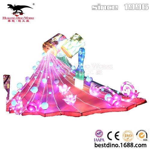 春节元宵节庙会户外夜游引流摆件大型花灯宫灯自贡彩灯华龙工厂