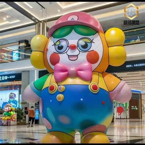 玻璃钢卡通雕塑公仔吉祥物人偶不锈钢广场景区景观美陈打卡摆件
