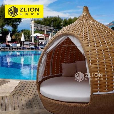 户外鸟笼躺床沙发庭院花园民宿网红打卡室外景区藤编沙发鸟巢圆床