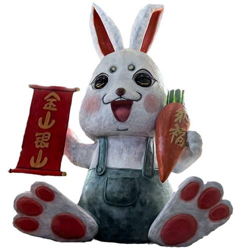 不夜城大型雕塑仿真动物兔子模型户外景区公园机模摆件厂家定制