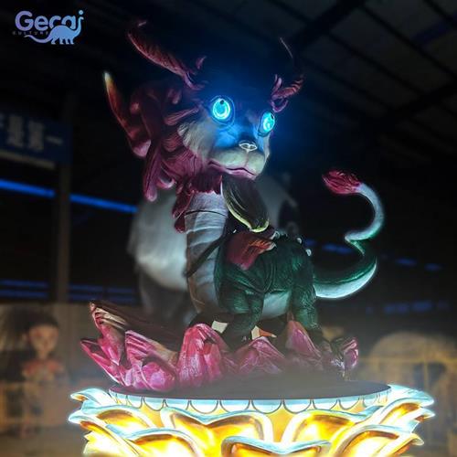 动物工厂大型仿真怪兽机械动态发光模型景区不夜城山海经神兽模型