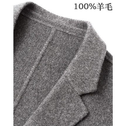 双面羊绒大衣男中长款专柜货休闲加厚冬季高端纯羊毛呢风衣外套帅