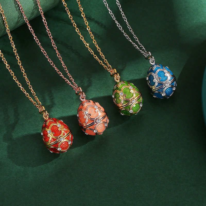青岛外贸原创时尚饰品珐琅彩釉雪花红色爱心可打开彩蛋中长款项链,饰品/流行首饰/时尚饰品新,项链,淘宝优惠券,粉丝福利购,淘宝优惠卷